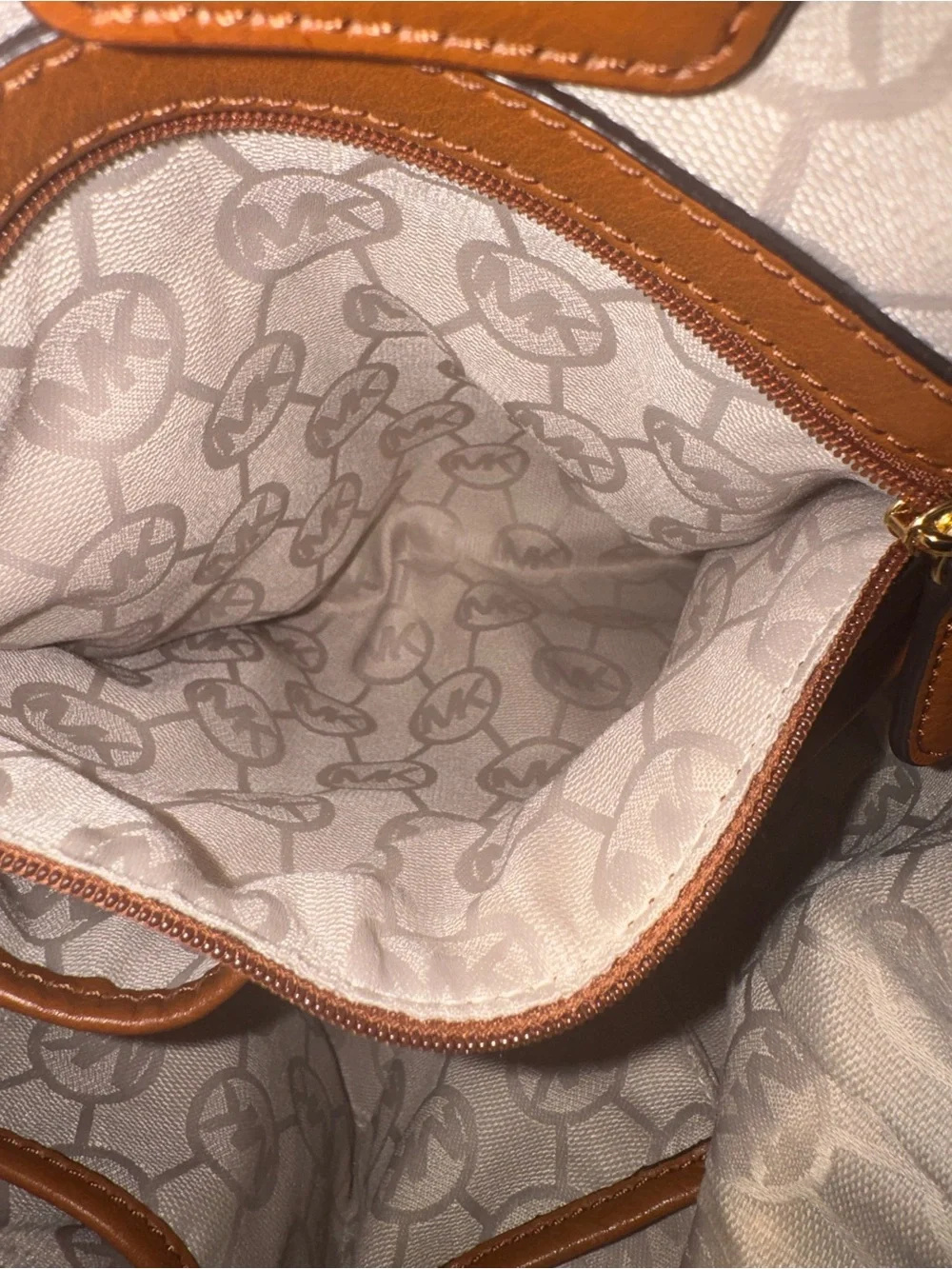Michael Kors Yellow and White Striped Canvas Tote with Rope Handles